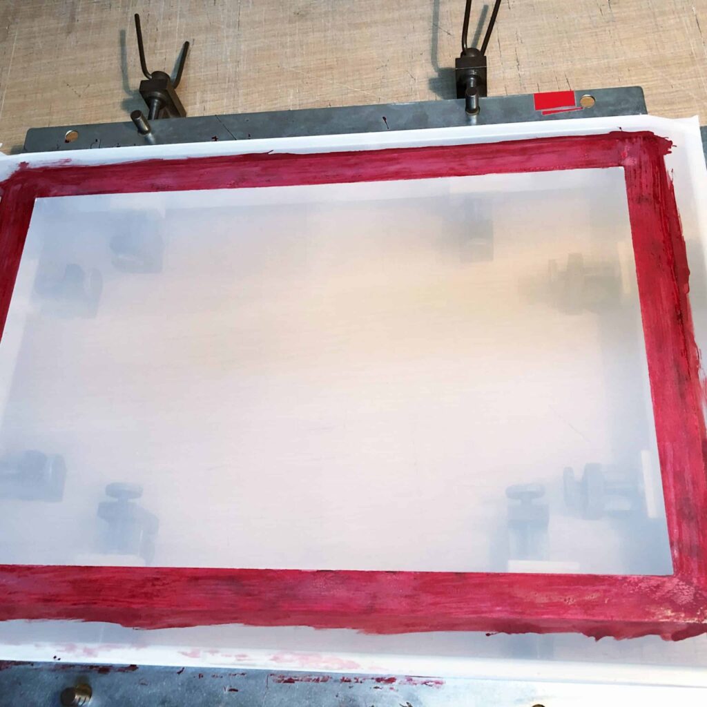 Sitodruk przygotowana siatka do sitodruku