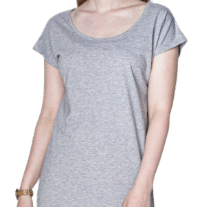 Sukienka tunika popielata z wlasnym nadrukiem reklamowym