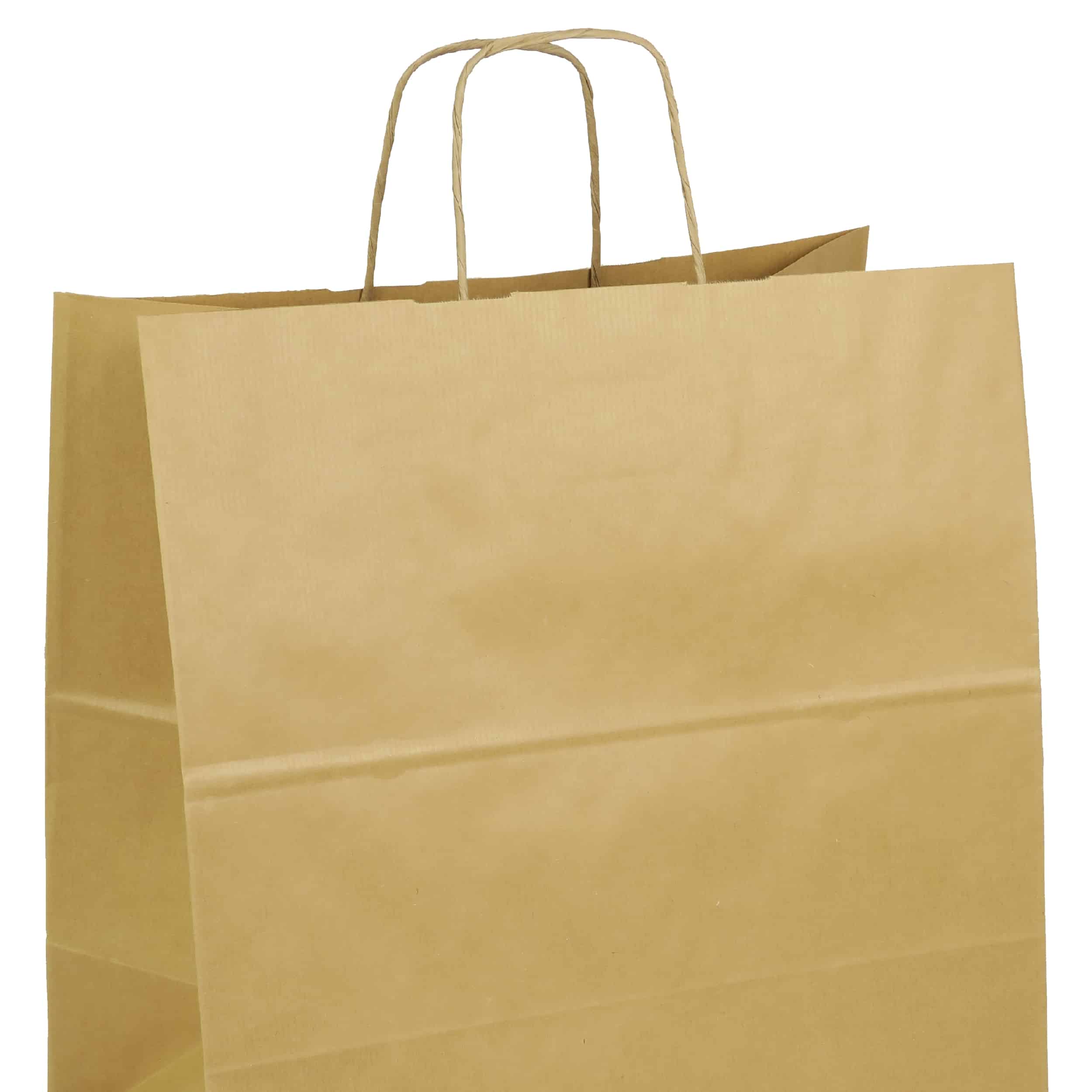 torba papierowa brazowa z nadrukiem 34cm x 20cm x 36cm