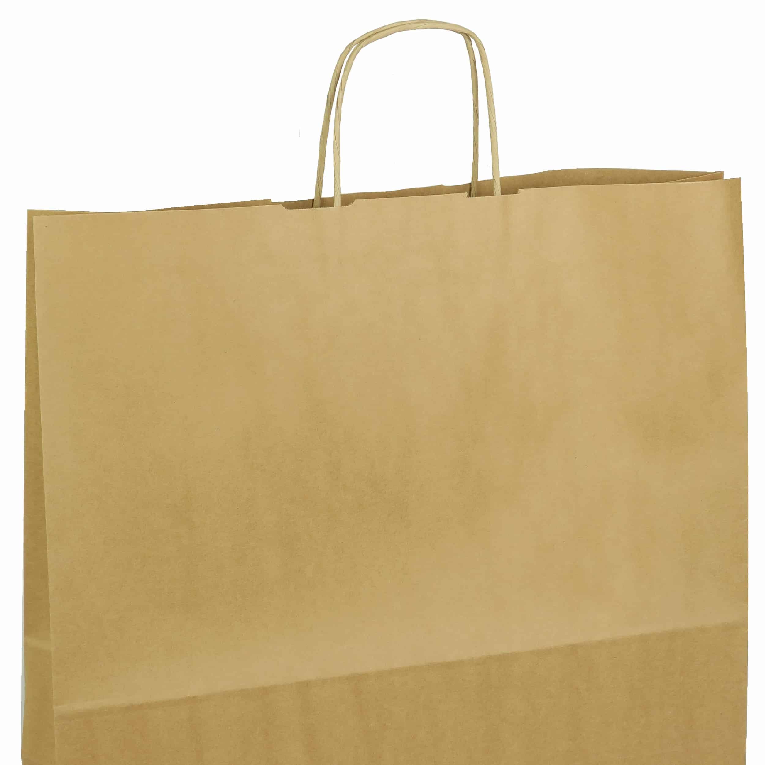 torba papierowa brazowa z nadrukiem 40cm x 14cm x 40cm